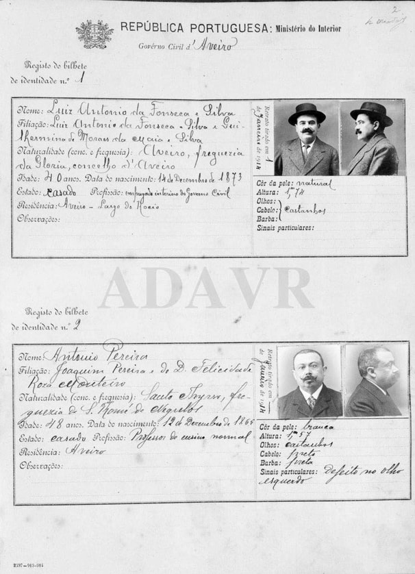 Pedido de bilhete de identidade, 1914