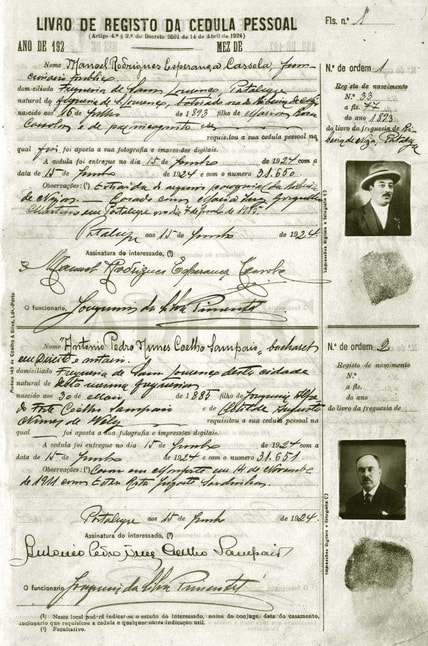 Livro de registo de cédulas pessoais - 1924